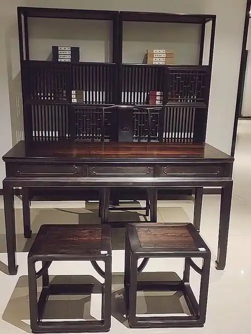 46米#红木家具  #明式家具  #家具分享  #书房  #书架  #晒晒我的书桌