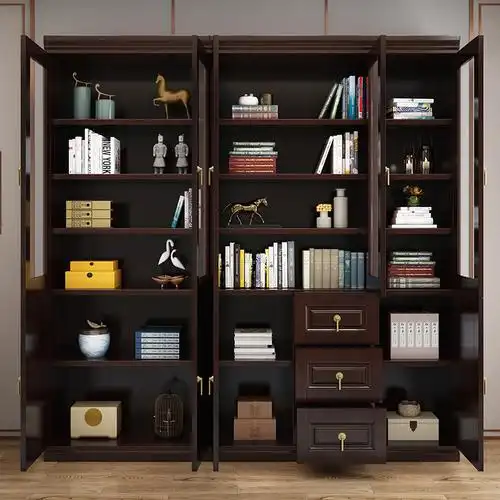 优尚雅轩自由组书房书橱转角国风中国组合自由新中式组合书柜