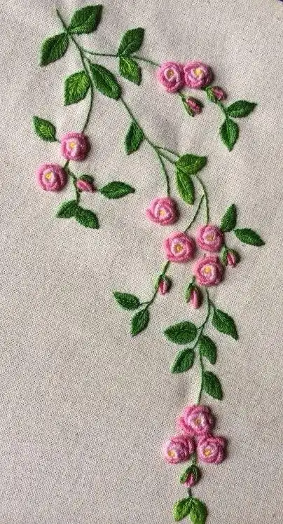 刺绣图案大全推荐几张简单的花卉刺绣图案