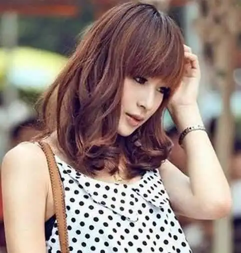 11款最流行中长发梨花烫发型!_刘海