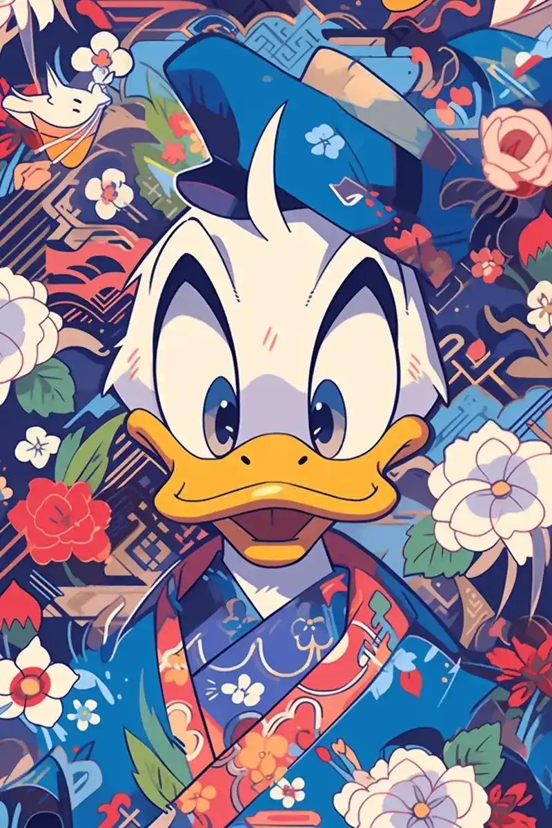 唐老鸭来喽.#ai#ai生成图 #背景图 #唐老鸭 #唐老鸭 - 抖音