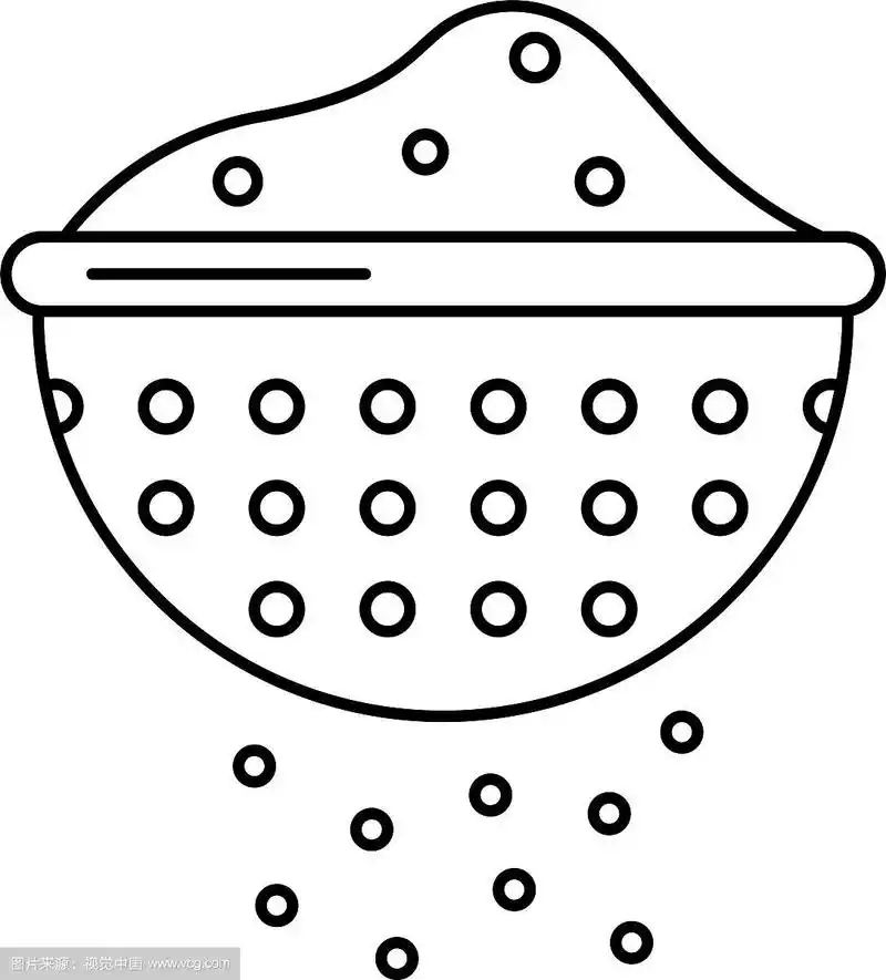 面粉筛图标轮廓样式