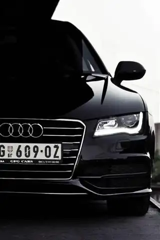 奥迪黑色汽车正面图 iphone 壁纸