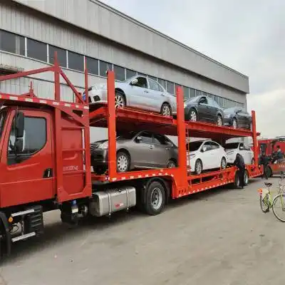 轿运车车辆运输半挂车轿运车电动车运输车鸿福汽车