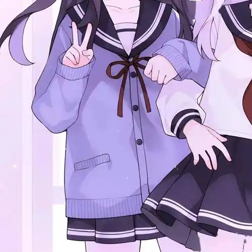 纯欲系校园风动漫闺蜜头像_wi-fi_图片_图文