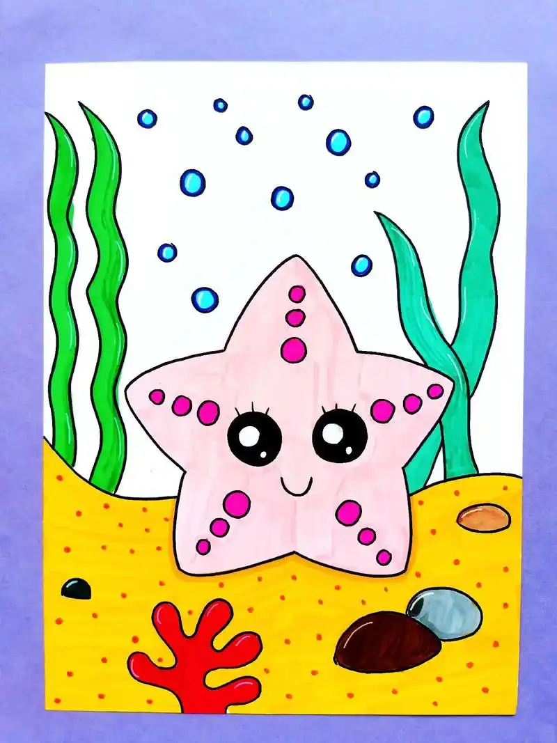 美丽的海底世界主题画合集.