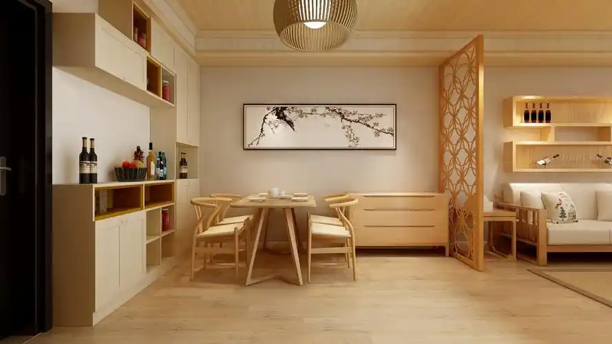 日式家居将自然界的材质大量运用于居室的装修,装饰中,以节制,禅意为