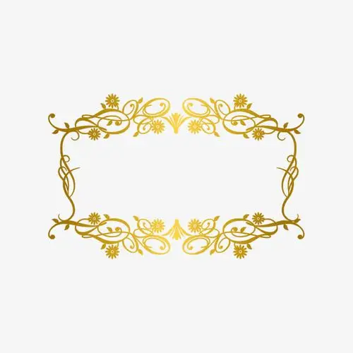 金色花纹边框