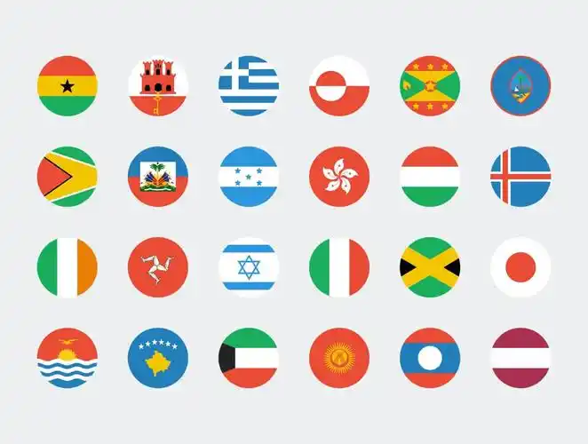 世界上大多数国家圆形图标大全 circle world flags 彩色图标 第4张