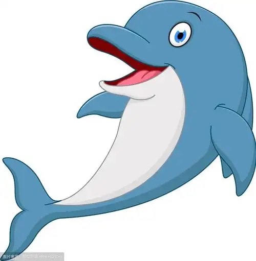 快乐的海豚卡通