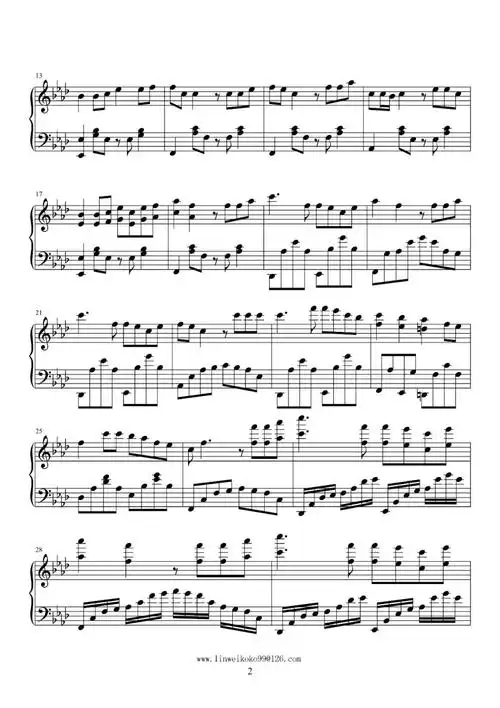 《燕无歇》钢琴谱-改编:林伟《燕无歇》钢琴谱-环球钢琴网