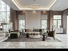 东方时尚中心 580㎡ 轻奢风格装修效果图