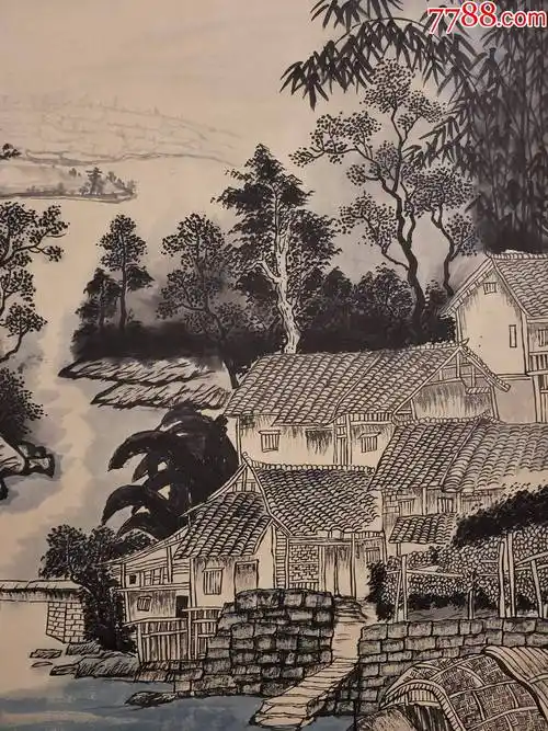 l精品纸本山水房屋_第6张_7788书画网