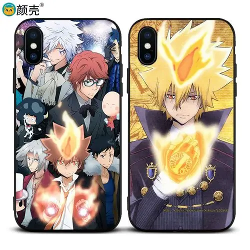 家庭教师彭格列6s适用xs手机壳8plus磨砂iphone5s软壳7p挂绳x动漫