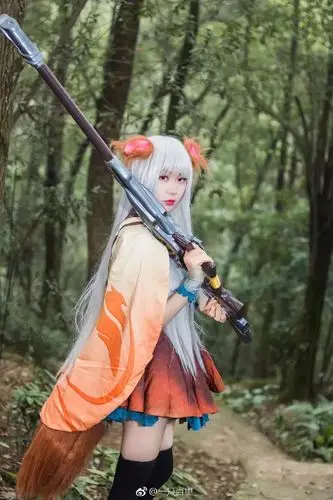 王者荣耀cos女版百里守约过膝袜好看