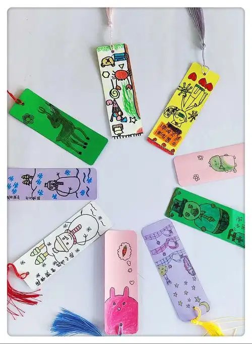 "方寸天地寄书情"——李口小学三年级创意书签设计比赛