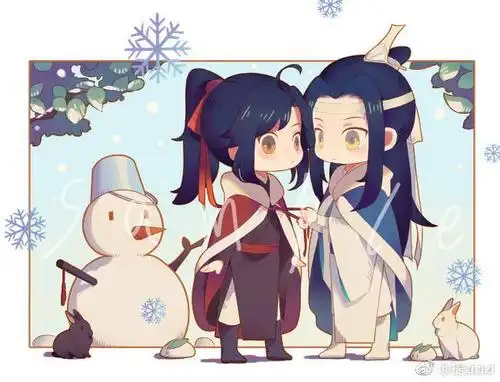 求分享蓝忘机和魏无羡的q版图(高清的,越多越好)