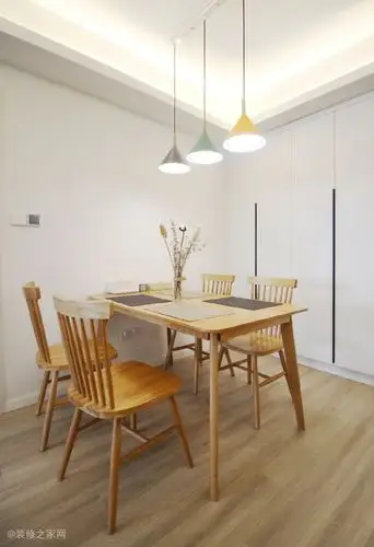 原木色北欧风,这才是家的味道现代简约餐厅效果图