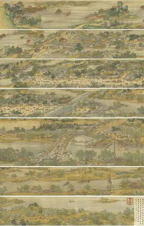 高清清明上河图全图16米长22800片木质拼图成人名画儿童玩具礼物 - 玩