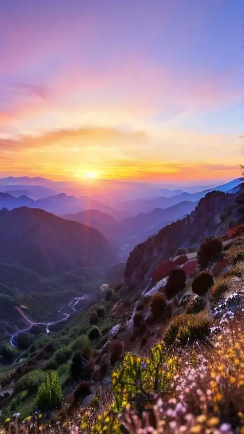 手机全屏壁纸🌄山峰日出绝美