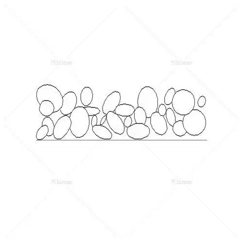 简笔画鹅卵石的小路