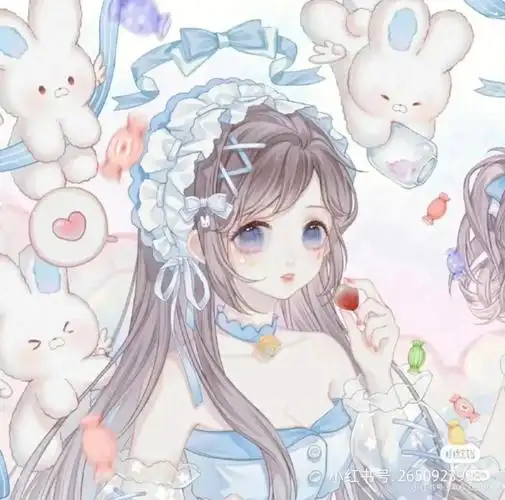 ゆずが爱してる更新一季蓝色系闺蜜头像