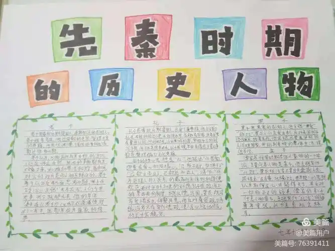 科尔沁实验初中七年十八班【历史】第一期主题手抄报