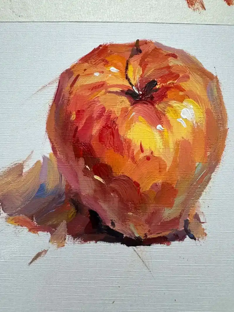 红苹果画法🍎.超详细步骤讲解🎨🎨🎨 #美术生 #红苹 - 抖音