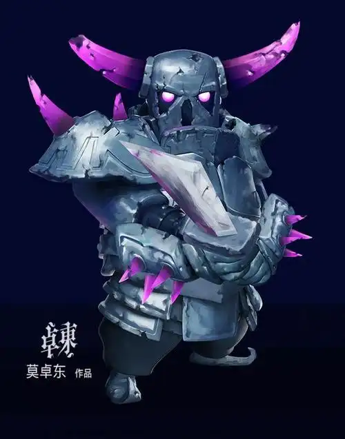 coc玩家手绘:进击的皮卡超人!