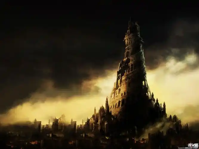 巍峨的城堡暗黑诡异背景图片素材分享