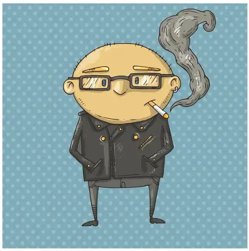 吸烟秃头佬,吸烟秃头佬