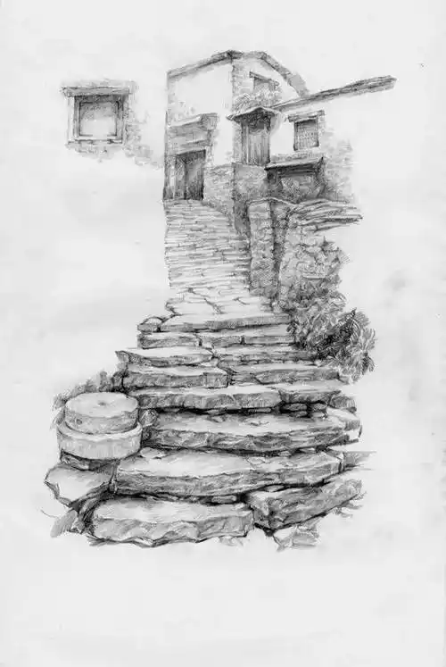 素描| 五大基本方法——风景素描_吾辰美术_零二七艺考