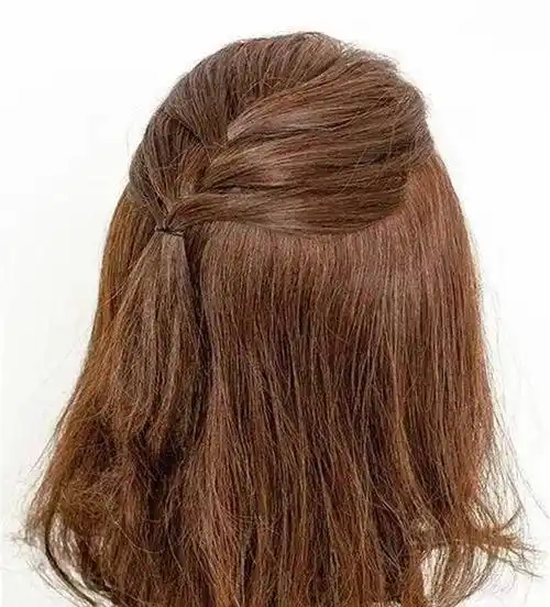 2022年流行"短发扎一半",减龄满分,承包春夏的美|发型|脸型|半扎发