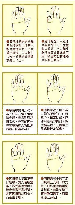 最详细的感情线图解