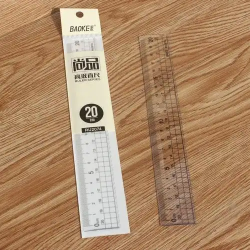 宝克2074超透明直尺 尚品20厘米学生尺子 精品刻度尺 2019新品