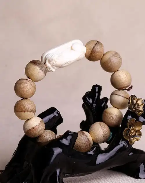 平安如意猛犸象牙手串附证书