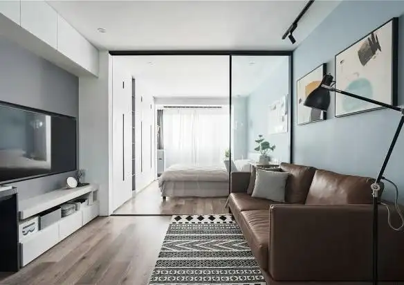 50平一室一厅公寓怎么改两室40平米细长条开间改两居效果图