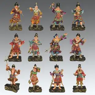 古道斋包邮树脂佛教用品药叉药师佛药师琉璃光如来十二神将30厘米