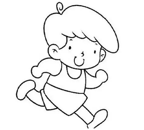 小人跑步简笔画图片大全可爱 男孩女孩跑步简笔画