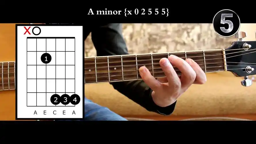 9种不同方式,弹奏吉他am和弦