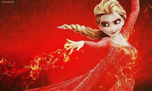 如果冰雪奇缘艾莎是火的,特么,,,,炎火奇缘?