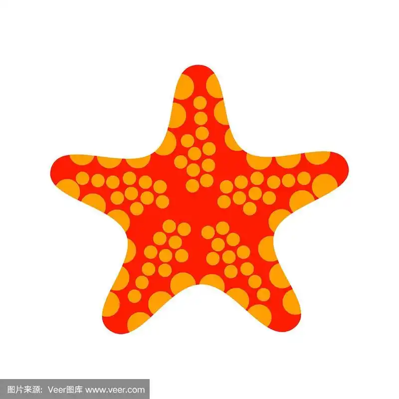 海星平面矢量插图为您设计.