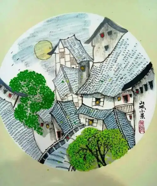 761567儿童国画田园小品[山水画]作品分享(8岁一12岁) - 美篇