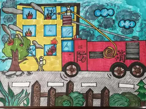 首届奎文区少年儿童消防绘画大赛—德润学校专场