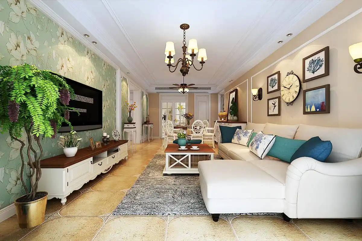 120平米三室两厅简美风格装修案例