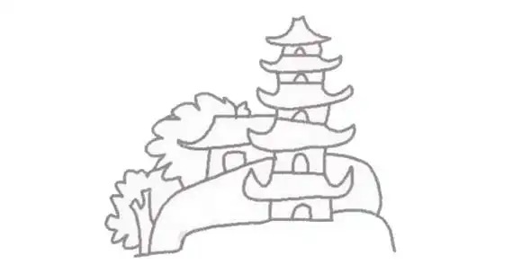 宝塔的画法教程简笔画
