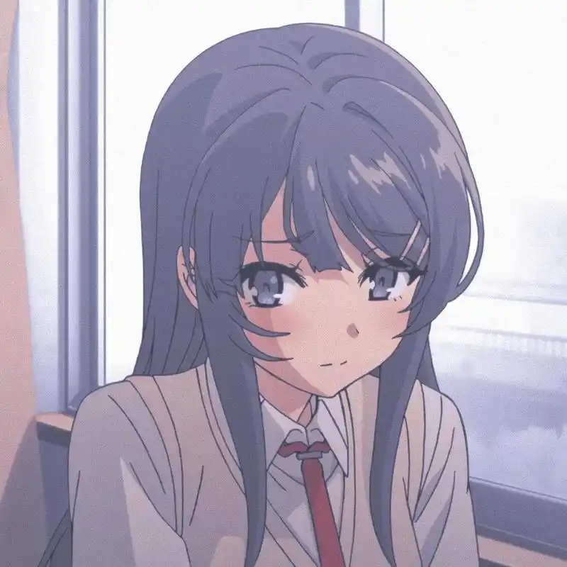 自截动漫头像分享,青春猪头少年樱岛麻衣学姐