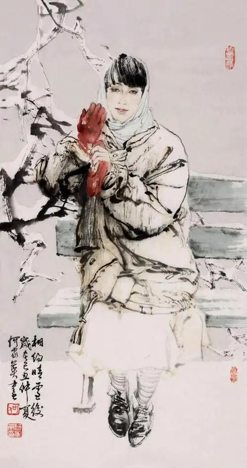 当代中国画坛著名工笔人物画家何家英hejiaying