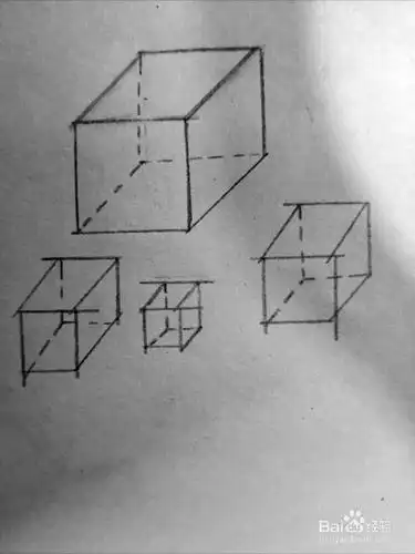 8个立体正方形怎么画