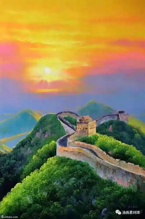 fj20210218070-1080x1922-大气磅礴长城风景油画江山永固fj